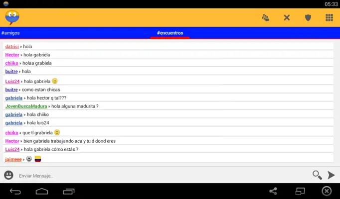 Chat Colombia android App screenshot 1